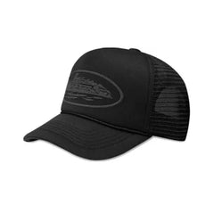 Corteiz Alcatraz Premium Puff Print Trucker Hat 'Black / Black'