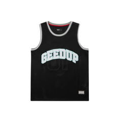 Geedup Team Logo Basketball Jersey 'Black / White / Blue' (2024)