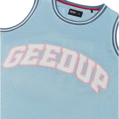 Geedup Team Logo Basketball Jersey 'Blue / Pink / White' (2024)