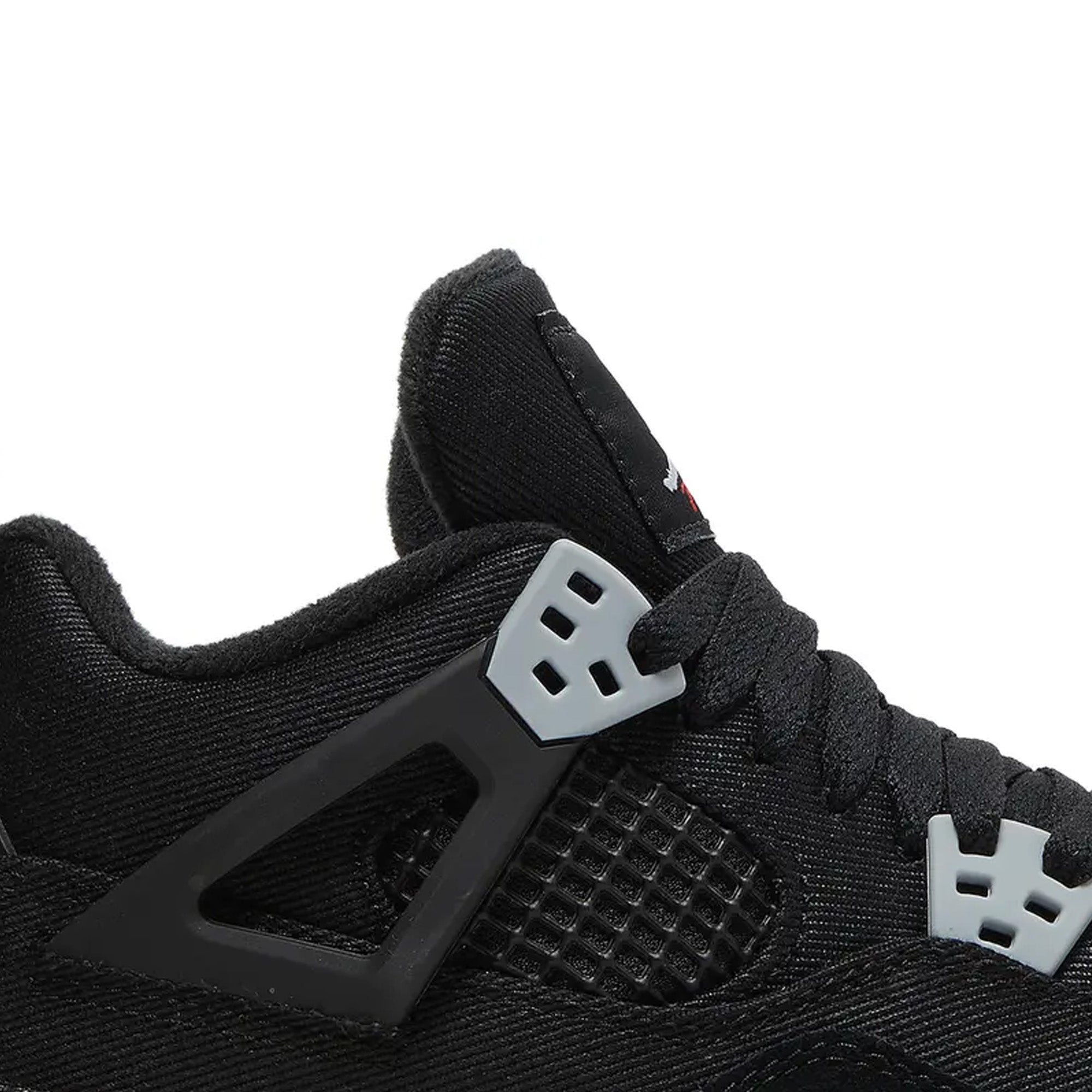 Air-Jordan-4-‘Black-Canvas’-GS-(2022)-side-close-up