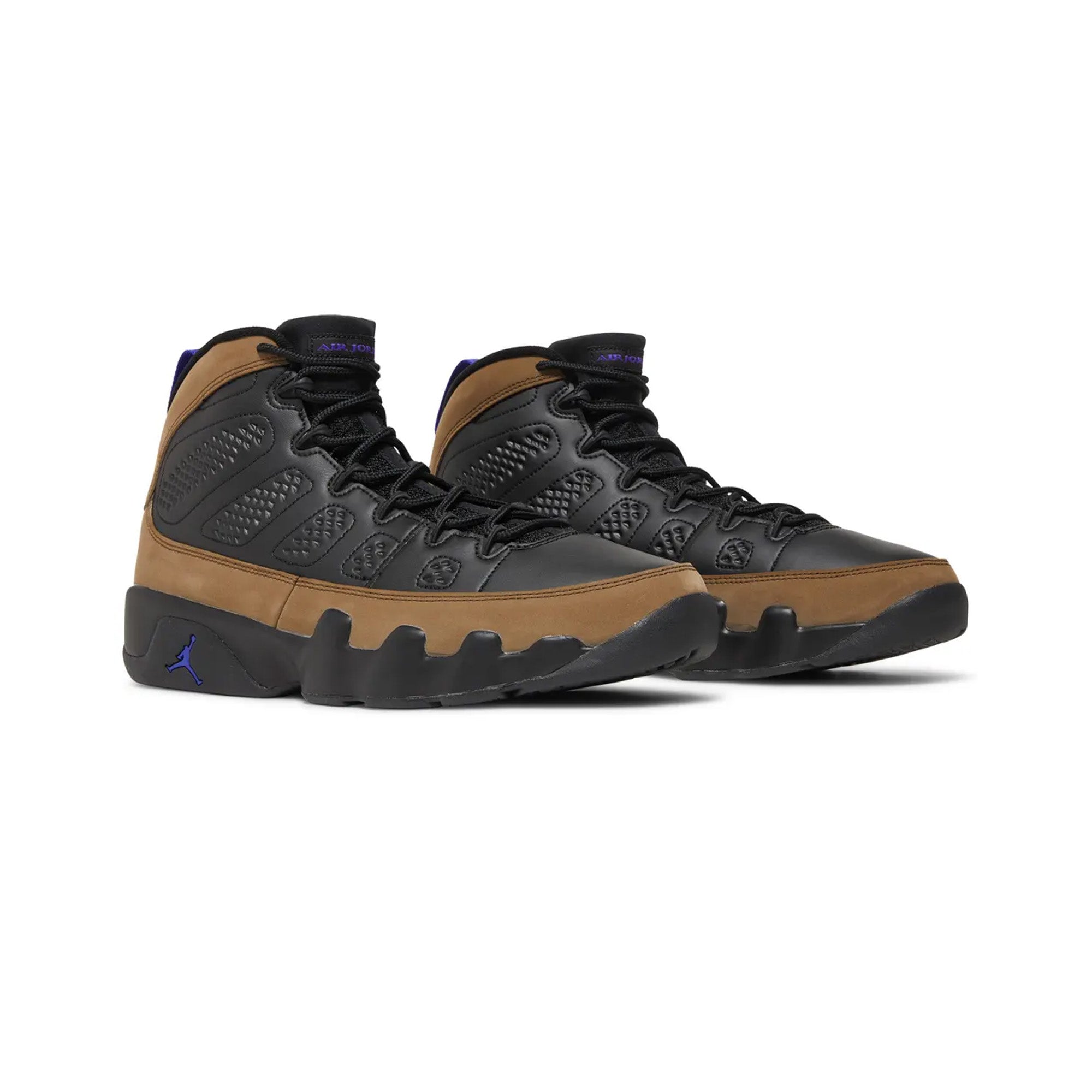 Air-Jordan-9-Retro-‘Light-Olive-Concord’-(2023)-front-side