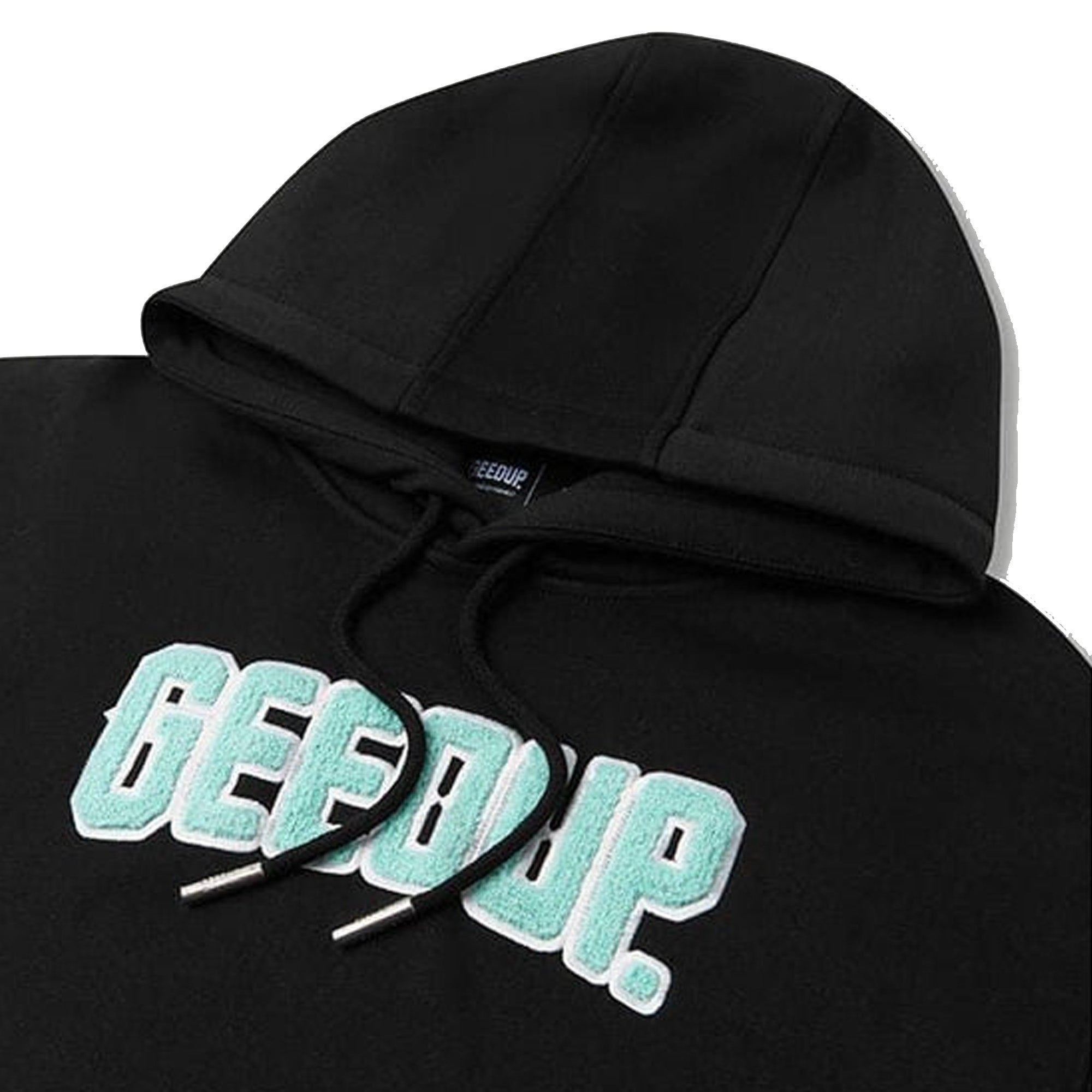 Geedup-Play-For-Keeps-Hoodie-Black-Teal-2024-logo