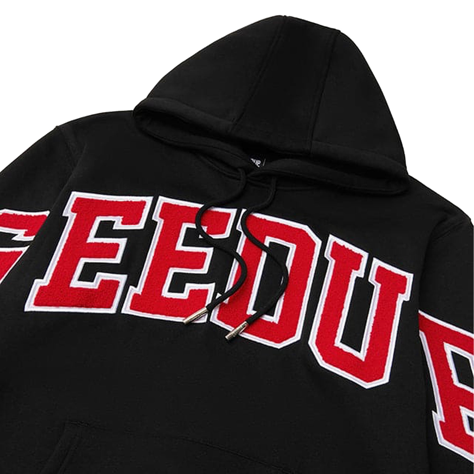 Geedup-Team-Logo-Hoodie-‘Black-Red-White’-(2025)-close-up