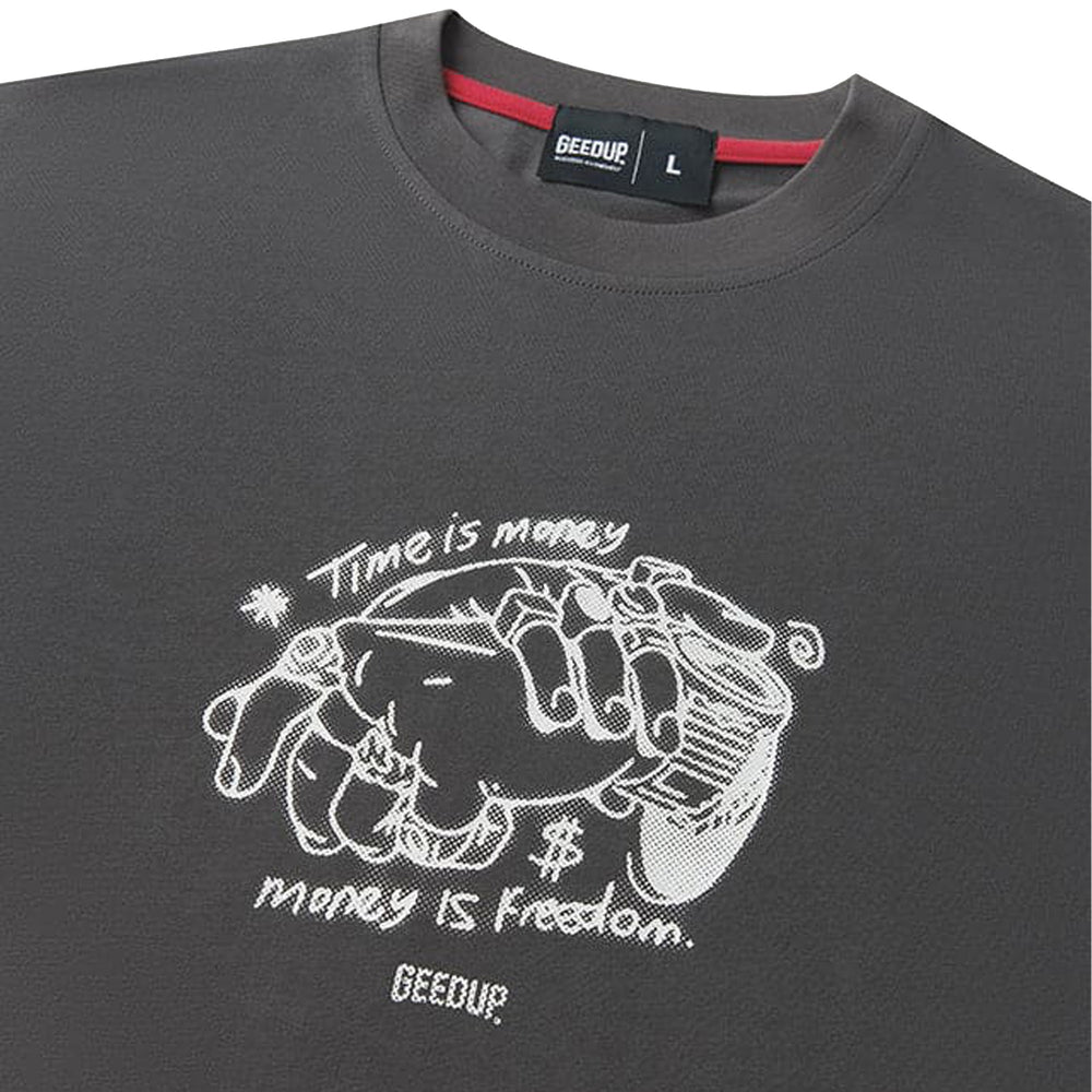 Geedup-Time-Is-Money-T-Shirt-‘Charcoal-/-White’-(2025)-4