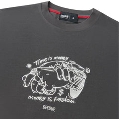 Geedup-Time-Is-Money-T-Shirt-‘Charcoal-/-White’-(2025)-4