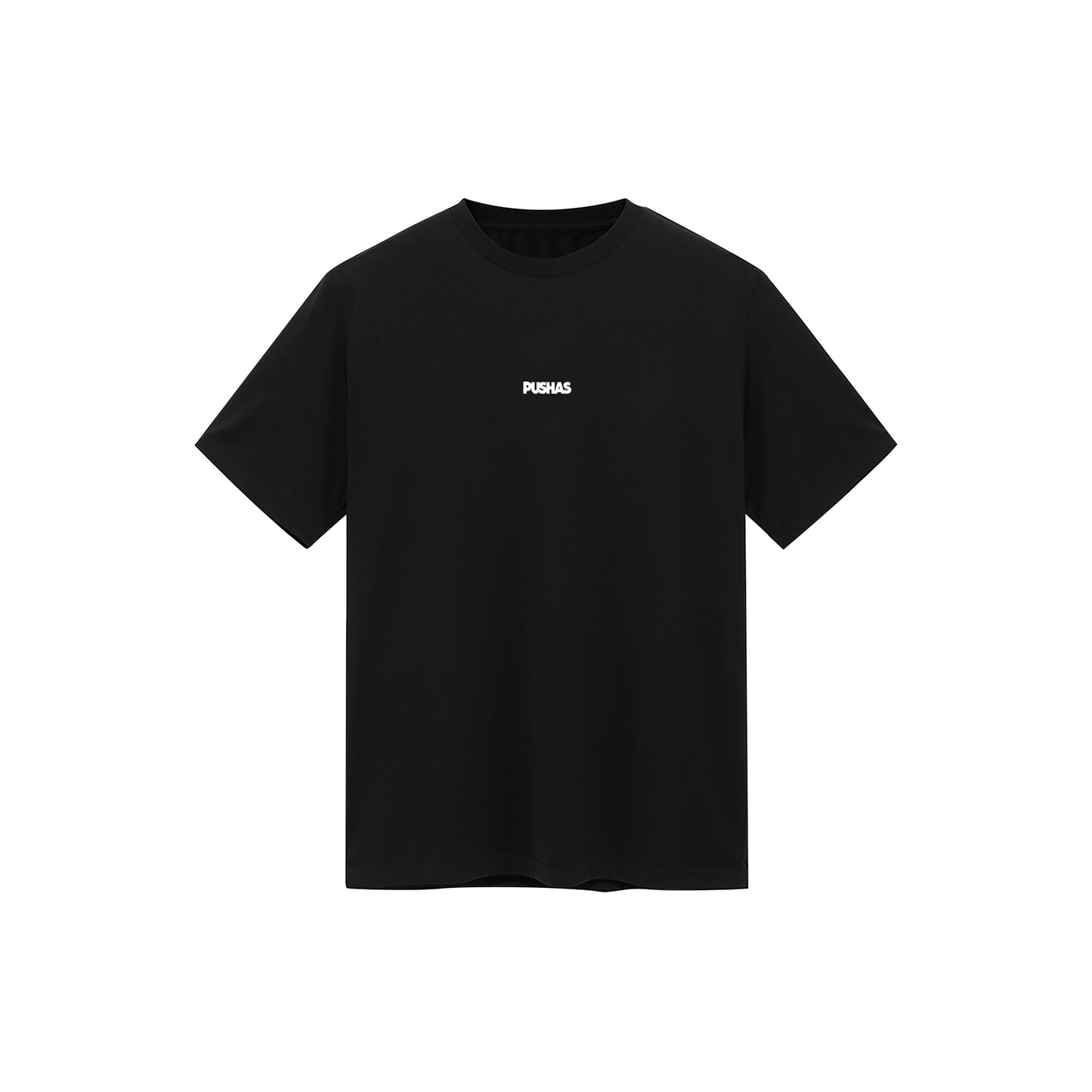 PUSHAS Print Logo T-Shirt 'Black / White' (2024)