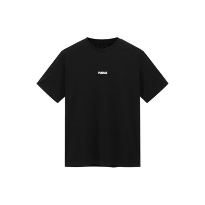 PUSHAS Print Logo T-Shirt 'Black / White' (2024)