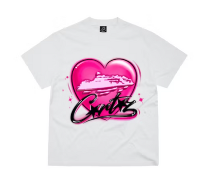 Corteiz Alcatraz Heart Tee 'White'