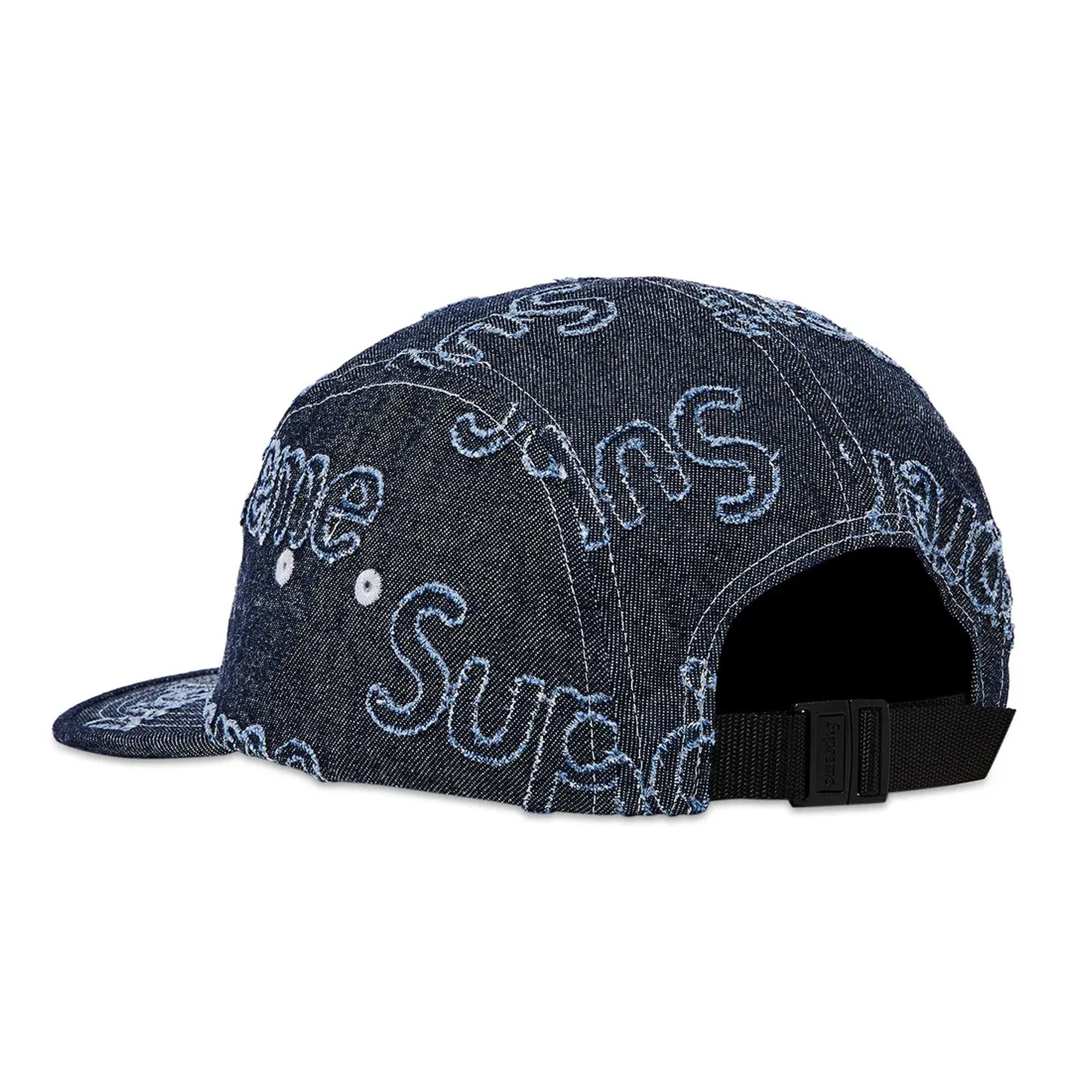 Supreme-Lasered-Denim-Camp-Cap-'Navy'-(2024)-back-side