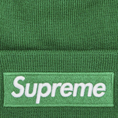 Supreme-New-Era-Box-Logo-Beanie-'Green'-(2024)-close-up