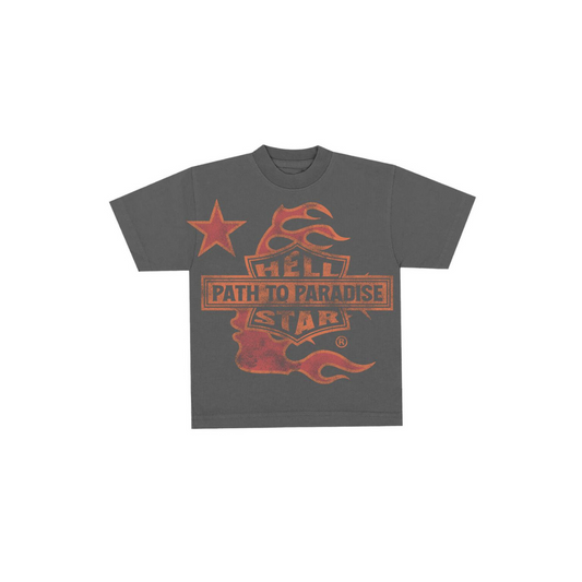 HELLSTAR Biker Tour Tee 'Washed Black' (Overseas Exclusive 2023)