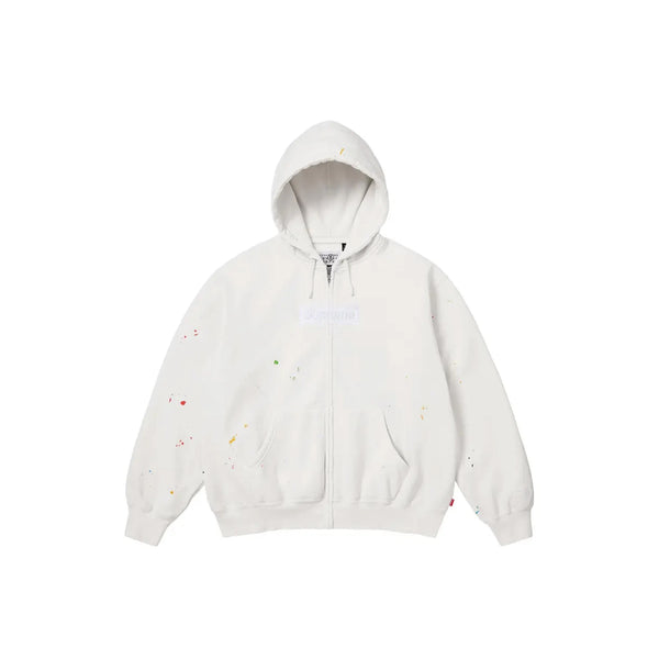 Supreme x MM6 Maison Margiela Box Logo Zip Up Hooded Sweatshirt 'White' (2026)