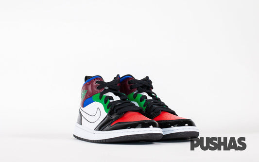 Air Jordan 1 Mid W SE 'Black White Multi-Color'