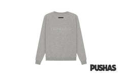 ESSENTIALS Pull Over Crewneck 'Dark Heather Oatmeal' SS21