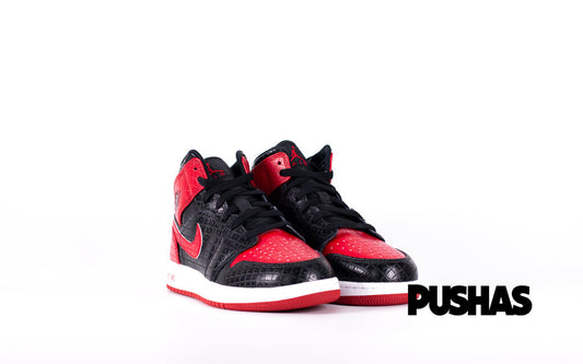 Air Jordan 1 Mid SS 'Bred Text' GS (2022)