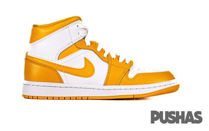 Air Jordan 1 Mid 'White/University Gold' Women's (2022)