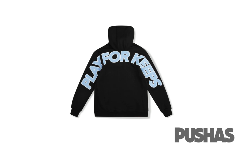 Play For Keeps Hoodie 'White Black/Baby Blue' (2023)