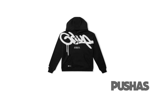 GEEDUP GRAFFITI HANDSTYLE HOODIE 'BLACK/WHITE'