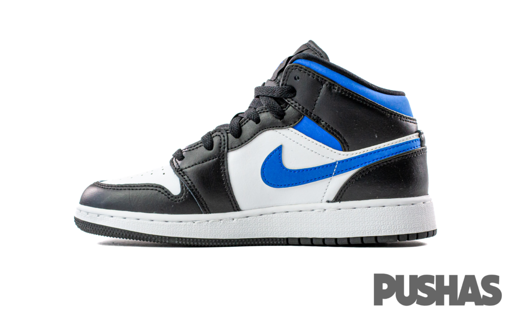 Air Jordan 1 Mid 'White Black Royal' GS