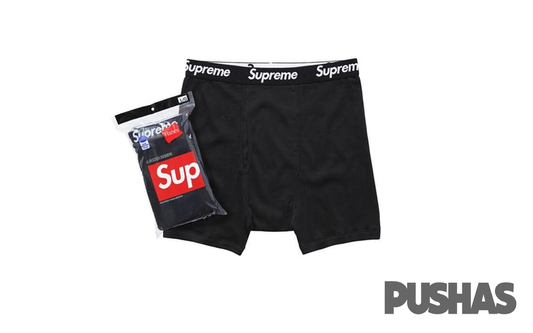 Supreme Hanes Boxer Briefs (4 Pack) 'Black'