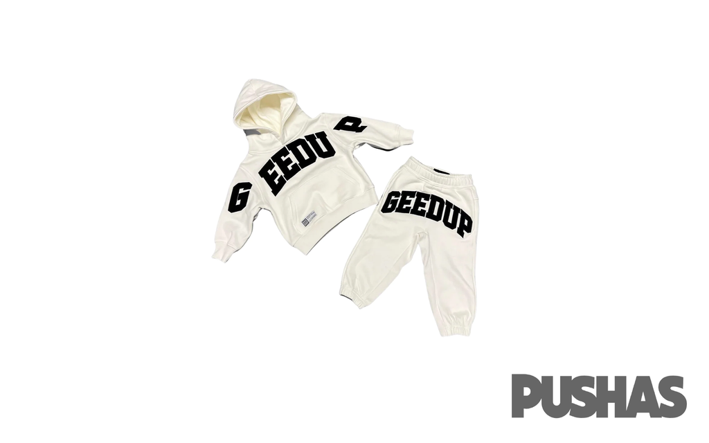 Geedup Team Logo Kids Tracksuit 'Buttercream Black'