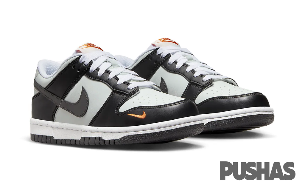 Dunk Low 'Black Bright Mandarin Mini Swoosh' GS (2023)